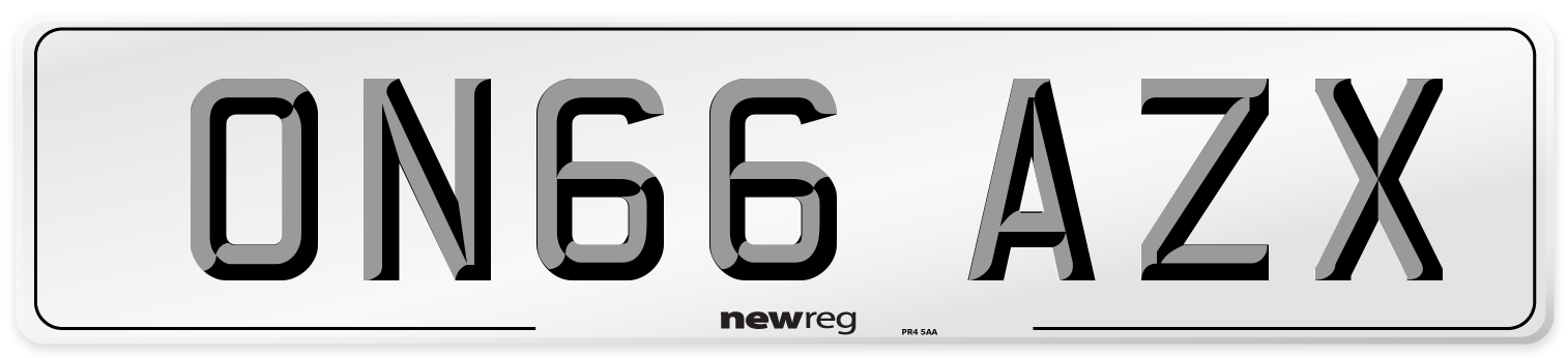 ON66 AZX Number Plate from New Reg